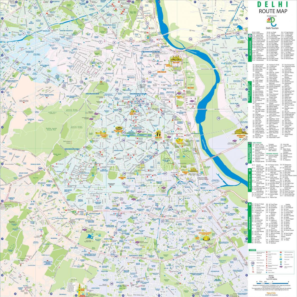 New Delhi streets map